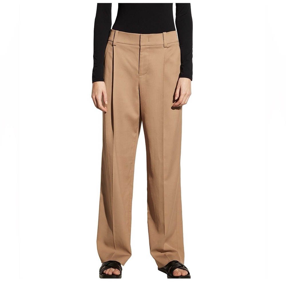 Vince Drop Waist Wide Leg Pants Camel Tan Business Casual Women’s Size 12